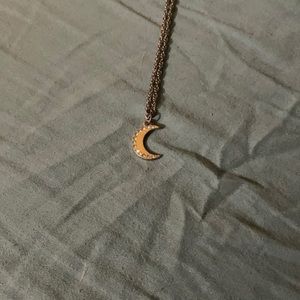 Cute silver moon necklace